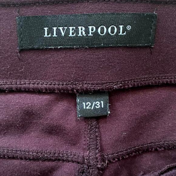 LIVERPOOL Reese Ponte Knit Pull On‎ Pants Ankle Leggings Aubergine Womens 12 US - Picture 6 of 8